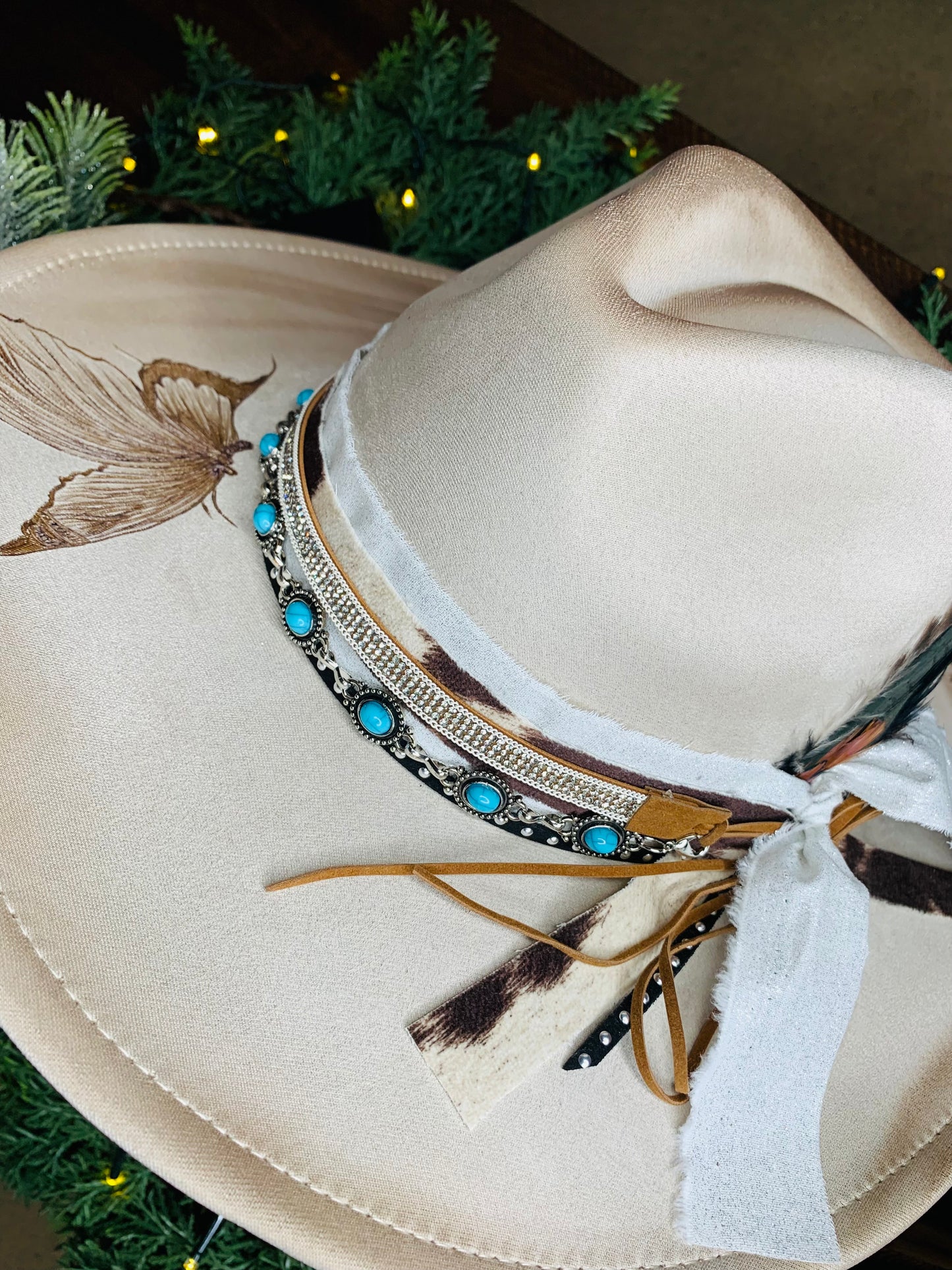 Hand Burned Rancher Hat "The Simple Life" Design