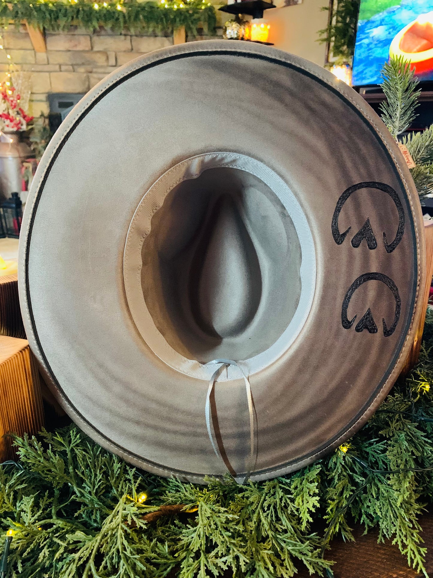 Hand Burned Rancher Hat "Horse Lovers Dream" Design