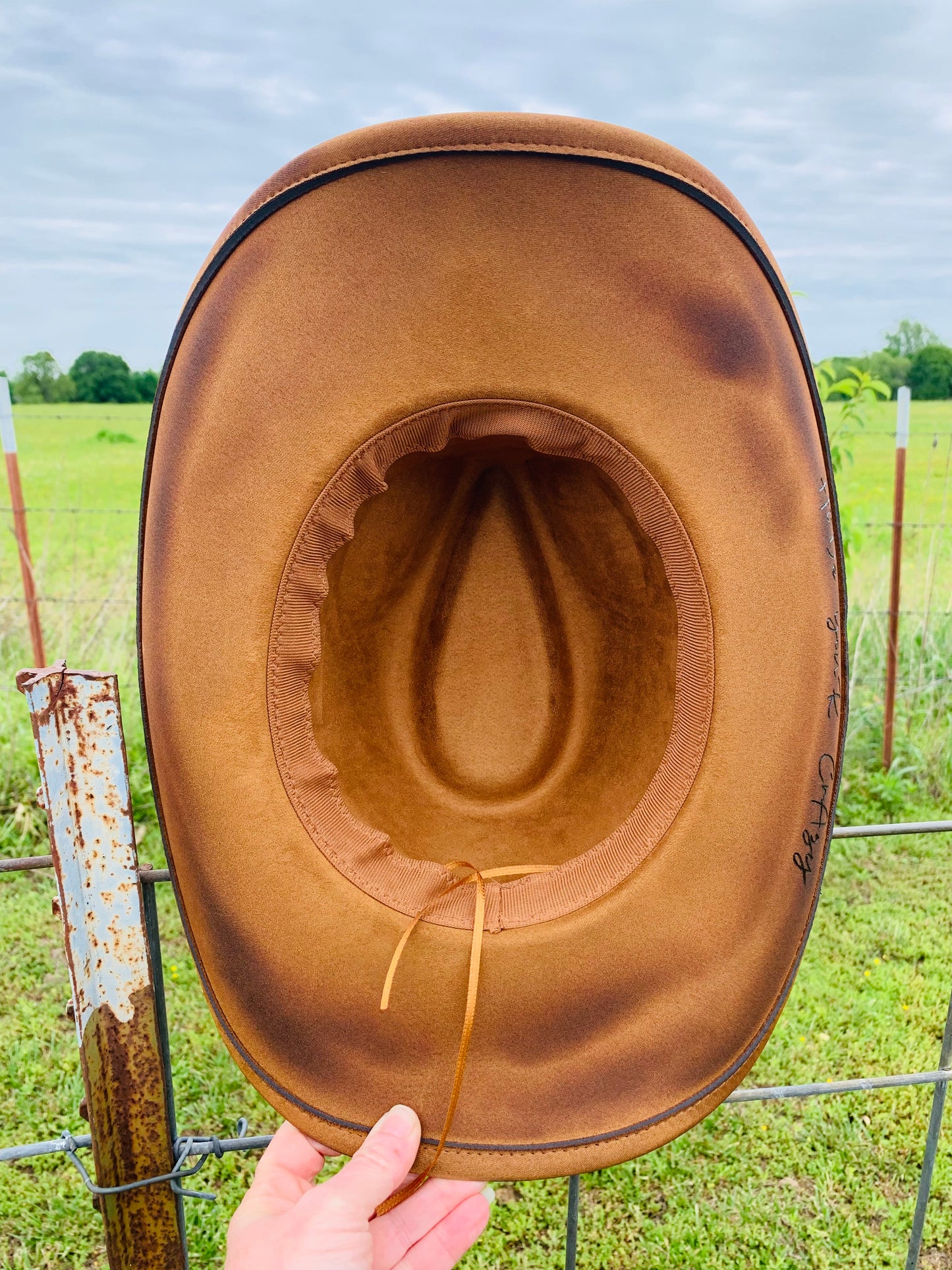 Hand Burned Cowboy Hat "I Do A Thing  Called What I Want" Design