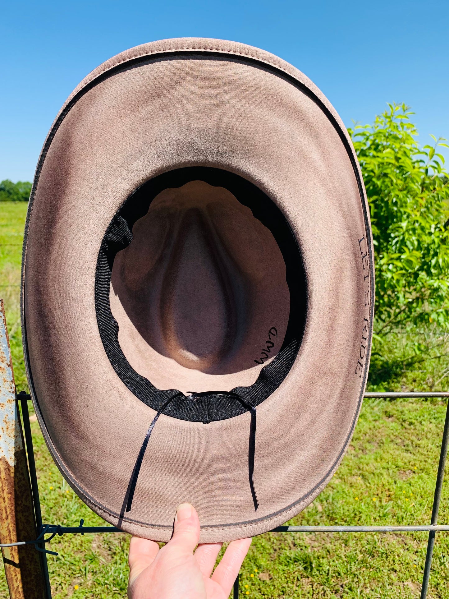 Hand Burned Cowboy Hat "One Horsepower" Design
