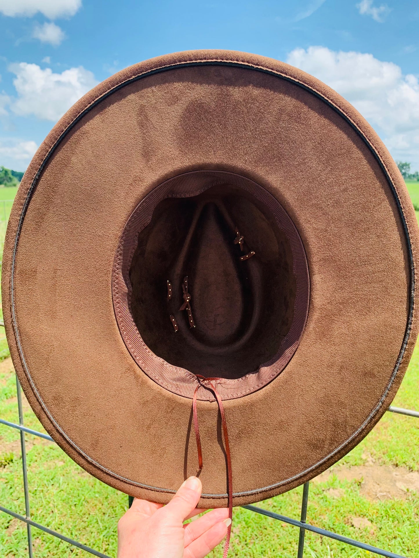 Hand Burned Rancher Hat "Native Feathers & Turquoise Stones" Design
