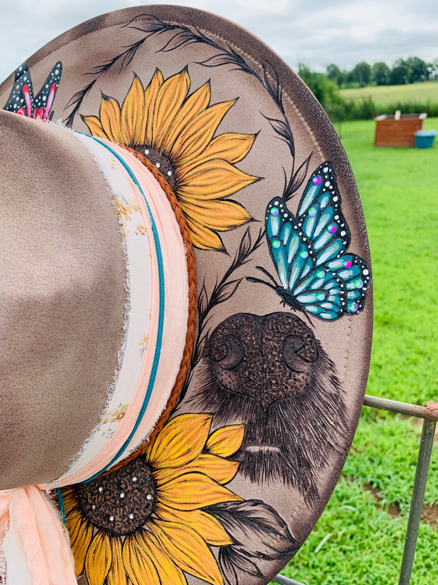 Hand Burned Rancher Hat "I'll Miss You Furrever" Design