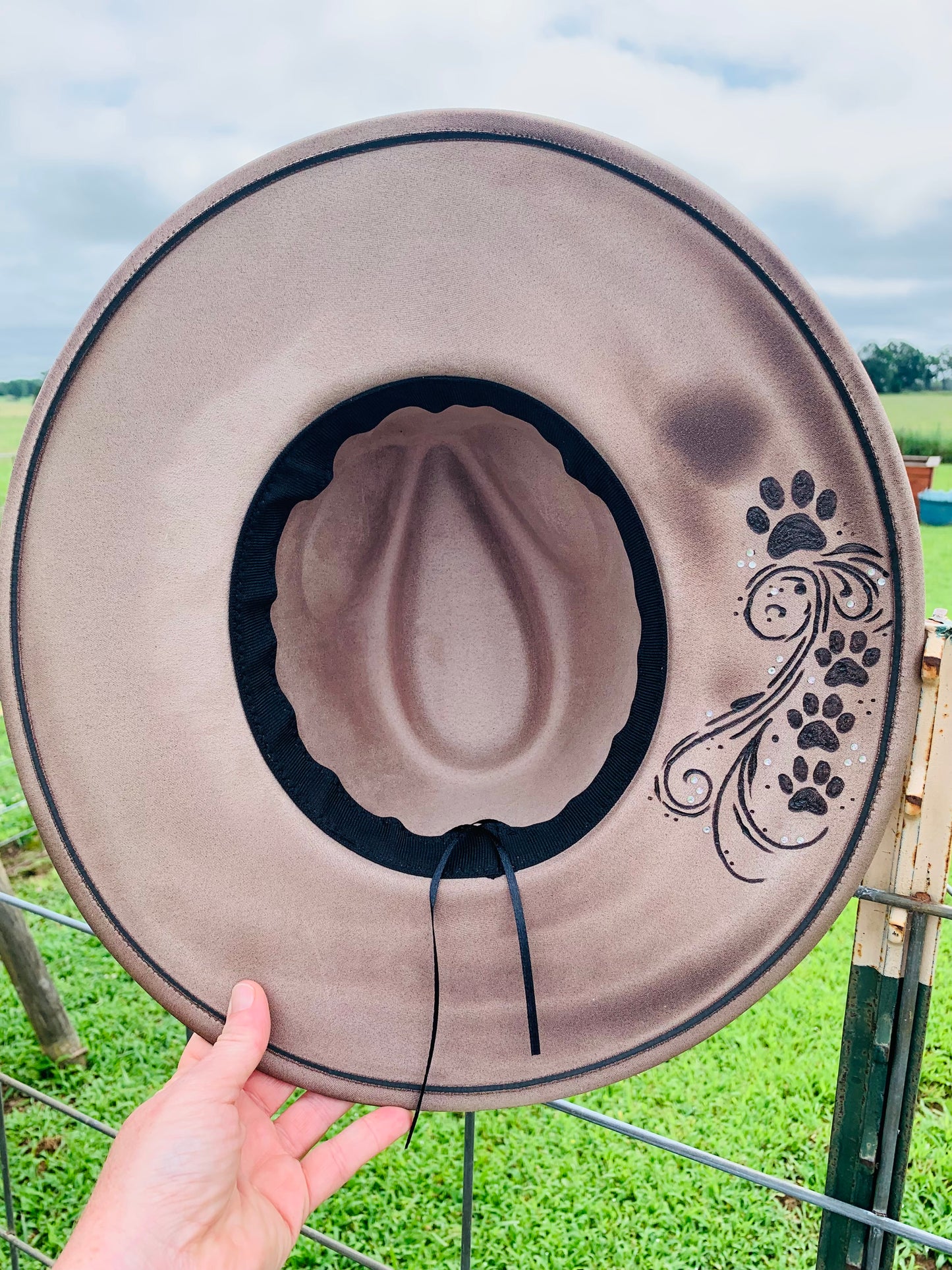 Hand Burned Rancher Hat "I'll Miss You Furrever" Design