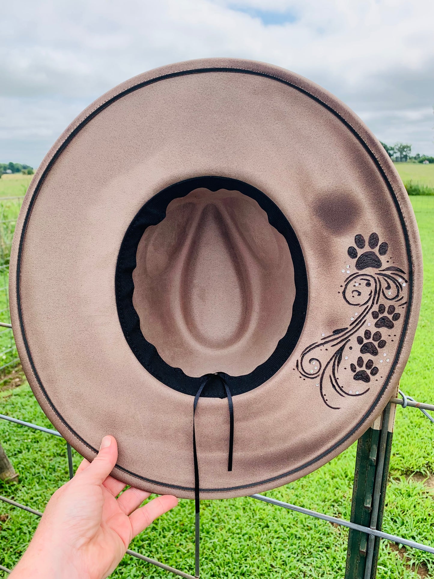 Hand Burned Rancher Hat "I'll Miss You Furrever" Design