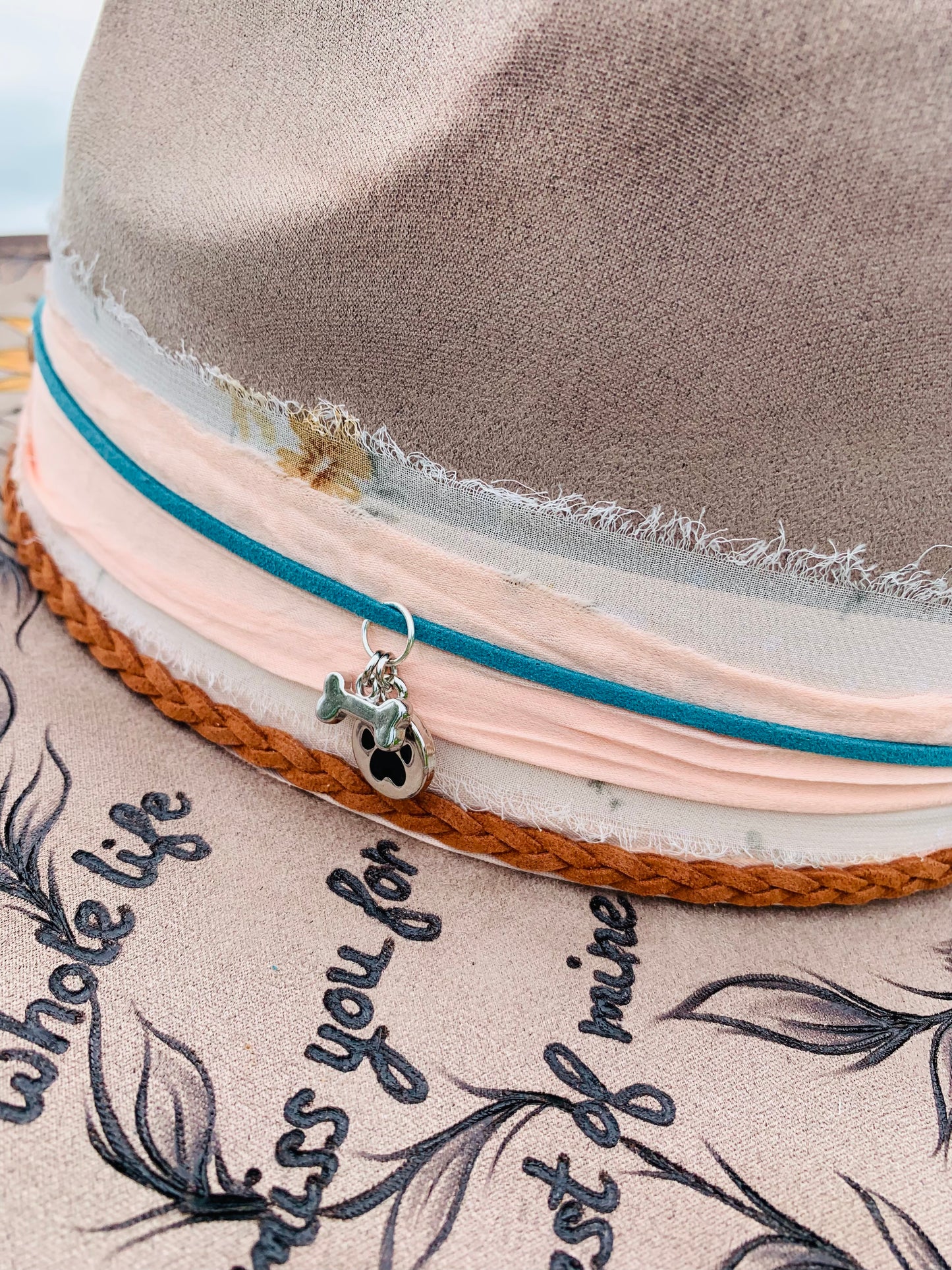 Hand Burned Rancher Hat "I'll Miss You Furrever" Design