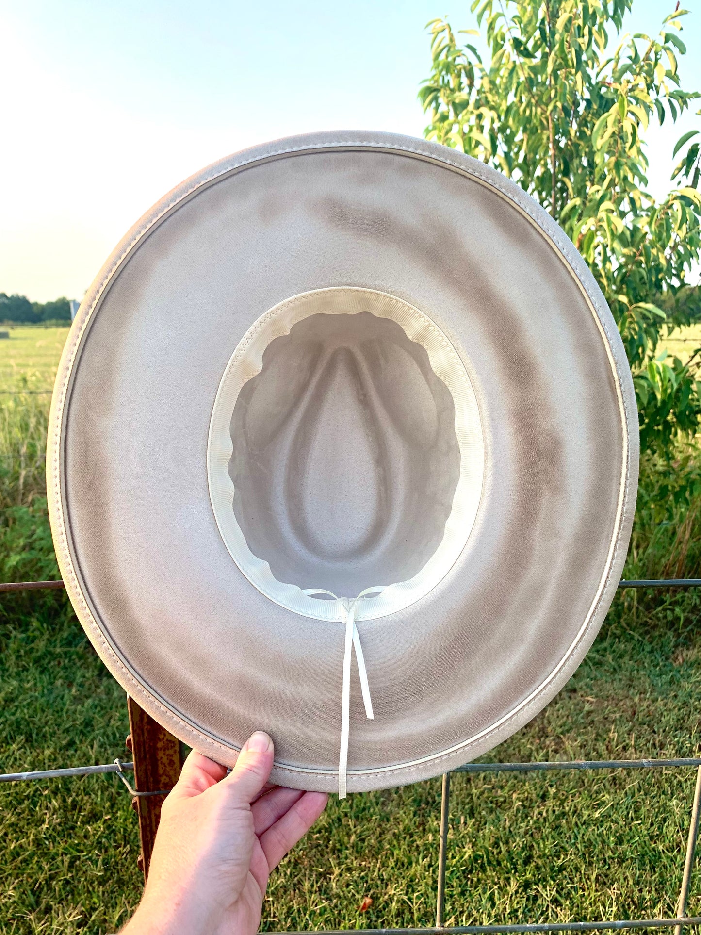 Hand Burned Rancher Hat "Sunsets & Blue Waters" Design