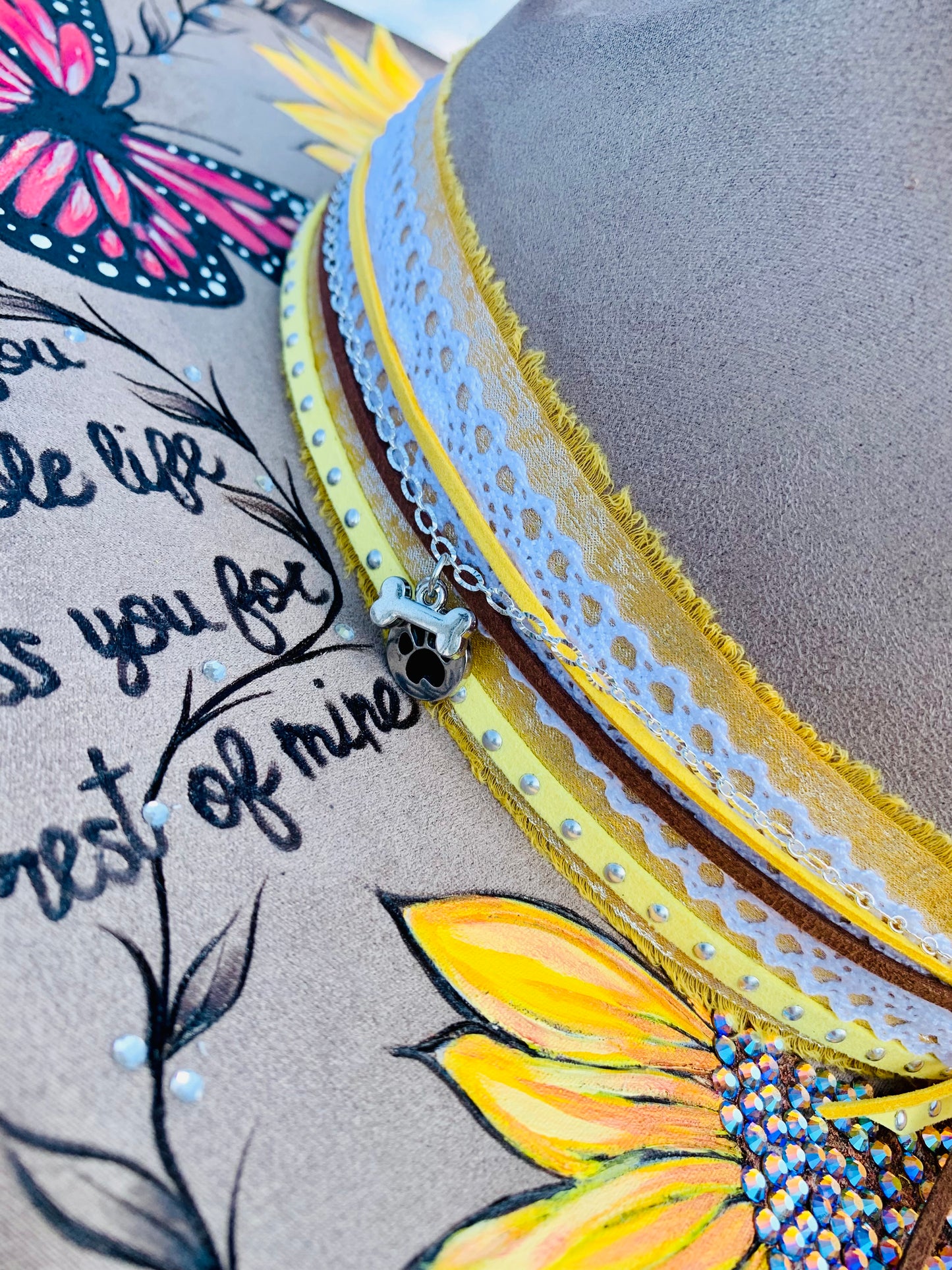 Hand Burned Rancher Hat "I Loved You" Design
