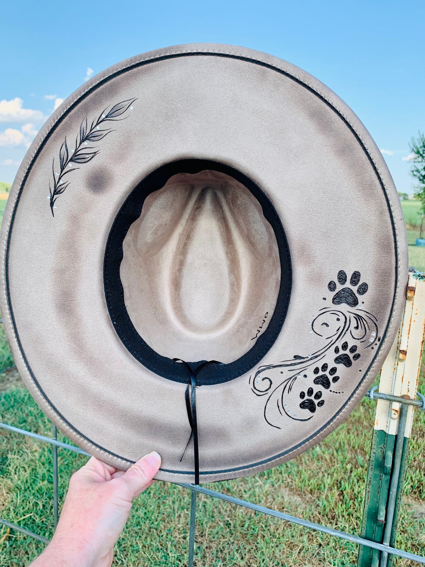 Hand Burned Rancher Hat "I Loved You" Design