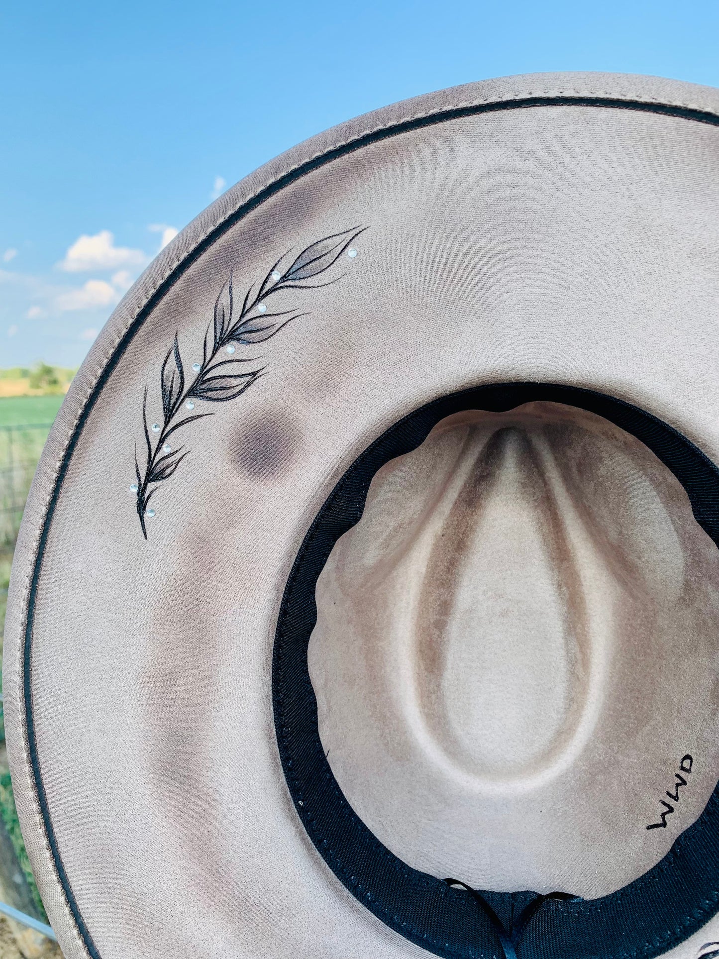 Hand Burned Rancher Hat "I Loved You" Design