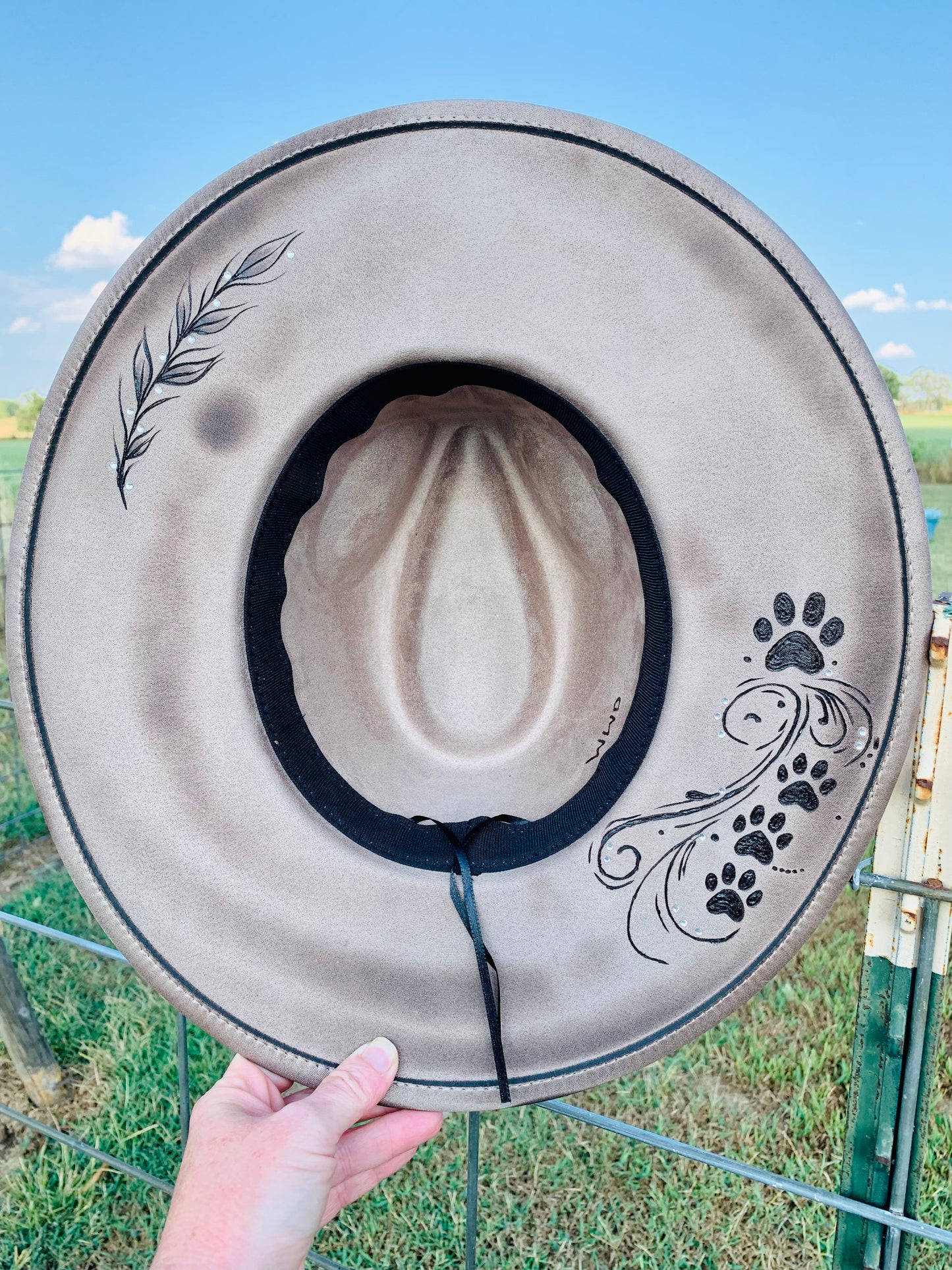 Hand Burned Rancher Hat "I Loved You" Design