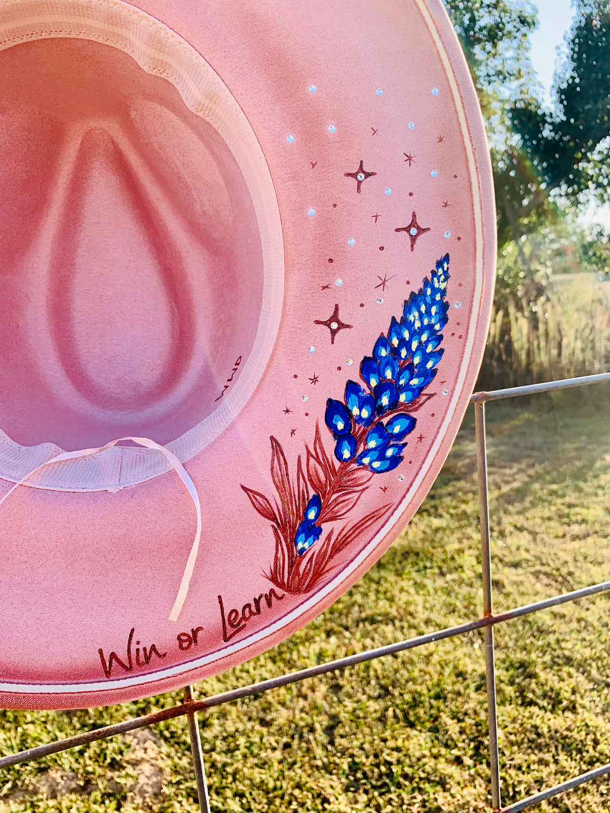 Hand Burned/Hand Painted Rancher Hat "Mrs. America 2021" Design (Custom)