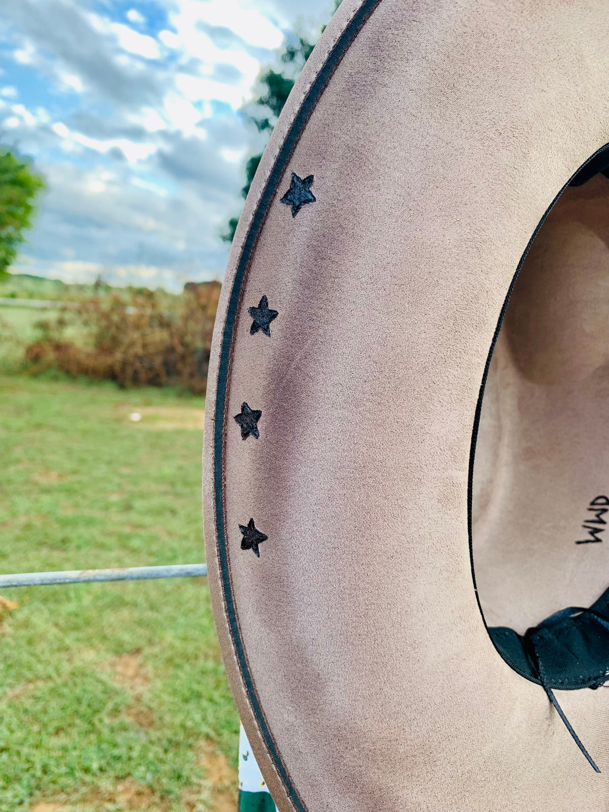 Hand Burned/Hand Painted Cowboy Hat "Barrel Racing" Design (Custom)