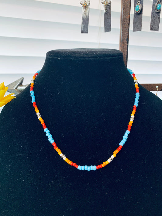 Native Seed Bead Necklace Wild Western Dreams