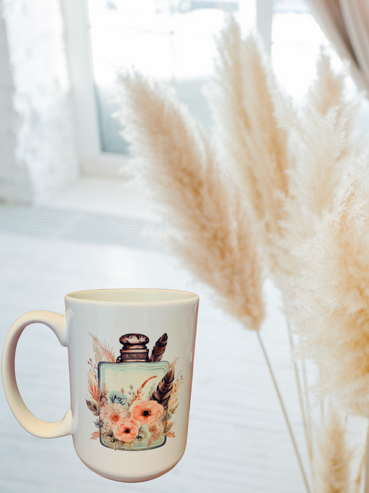 Floral Flask Mug