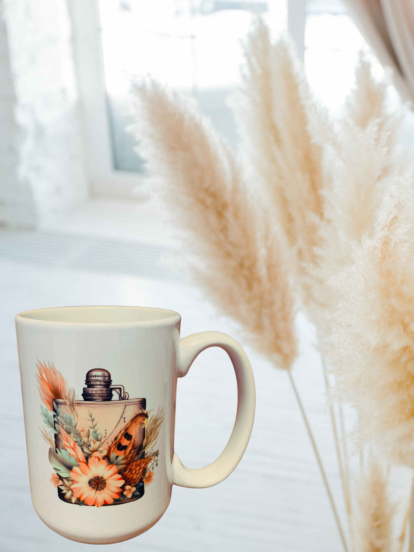 Floral Flask Mug