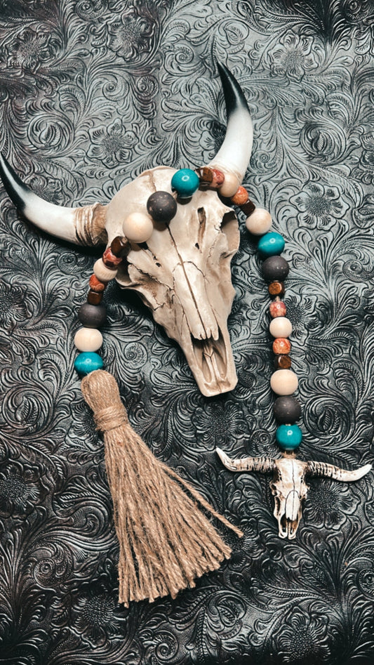 Wood Bead Table Garland Wild Western Dreams